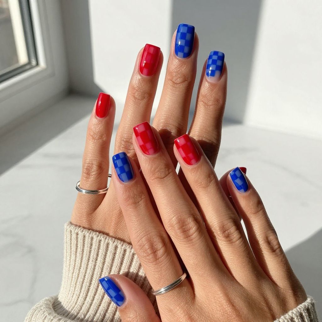 Red and Blue Checkerboard Cheer