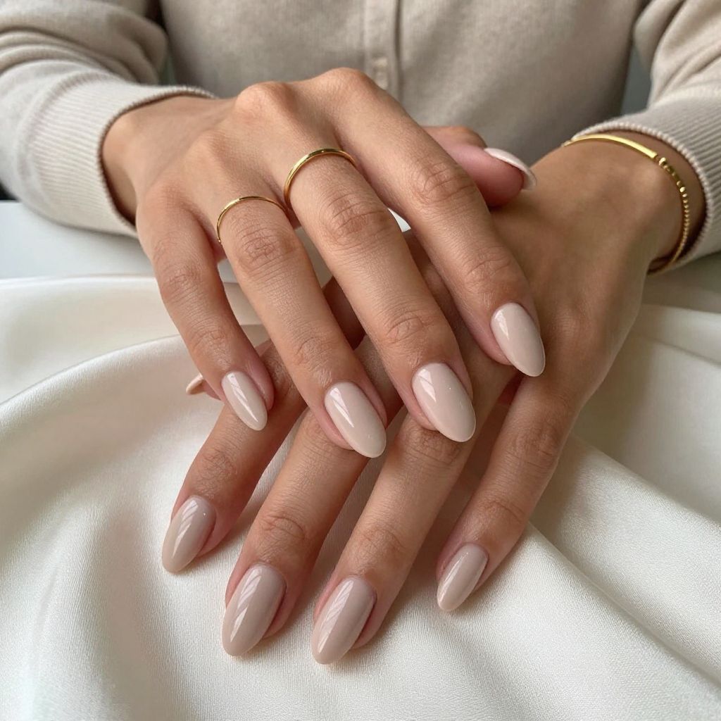 Chic Nude Matte With Glossy Tips