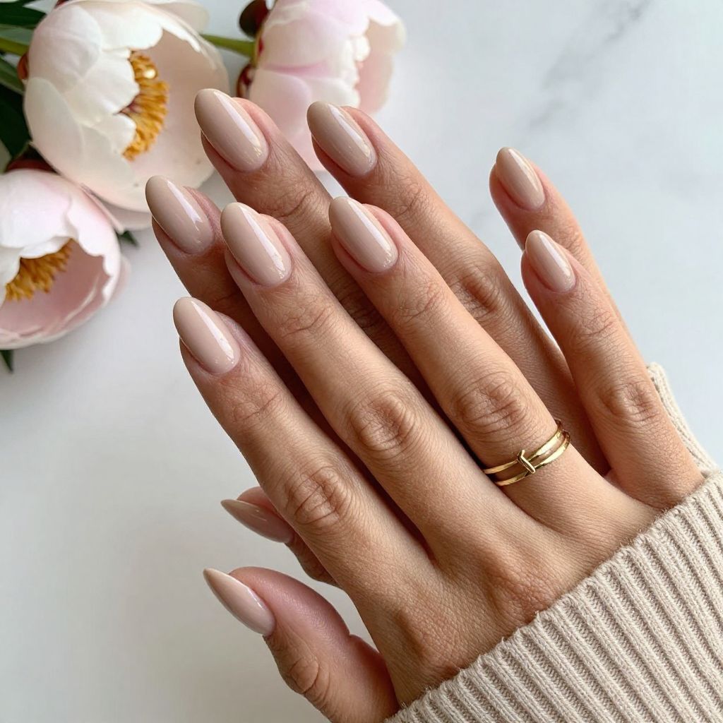 Classic Nude Almonds with Glossy Finish