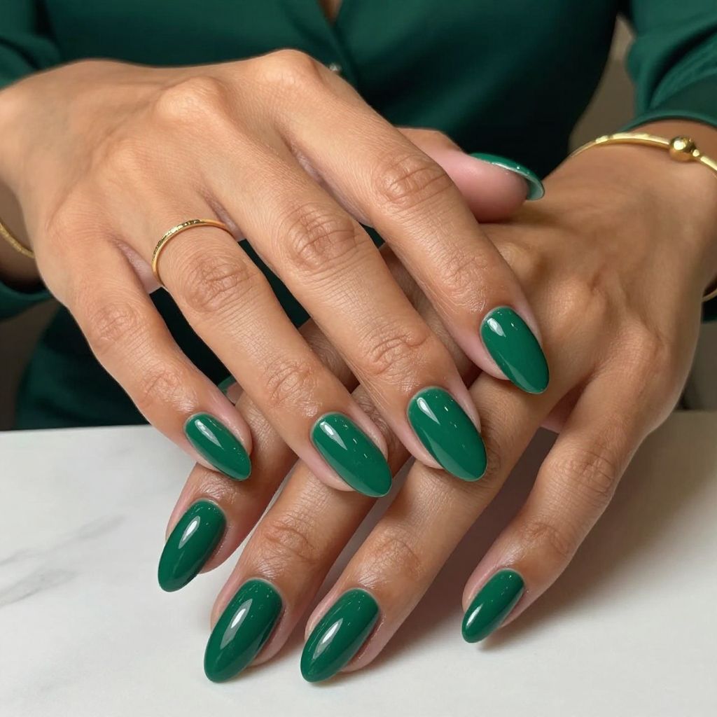 Glossy Emerald Green Jewel Tone