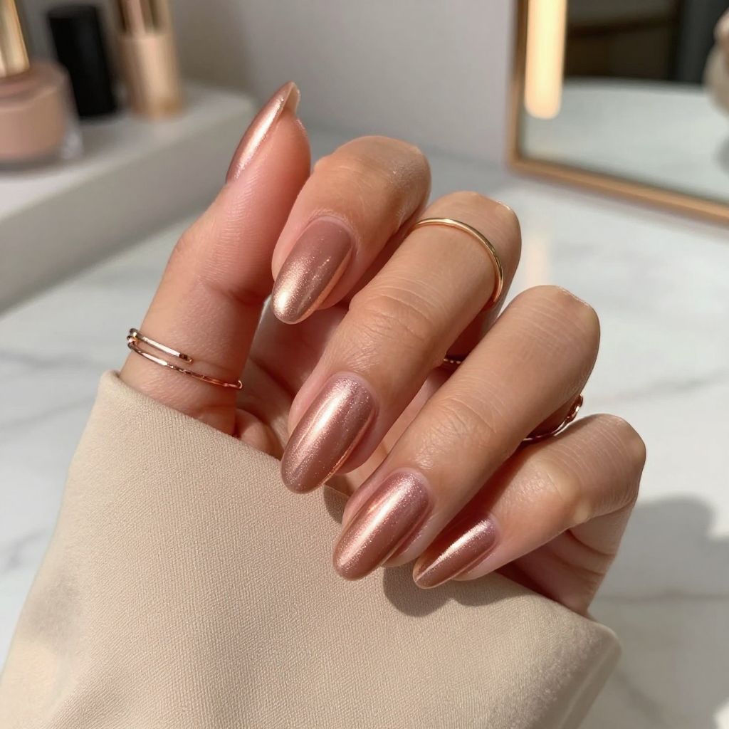 Metallic Rose Gold Shine