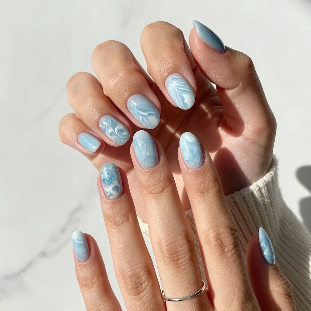 Icy Blue Marble Magic