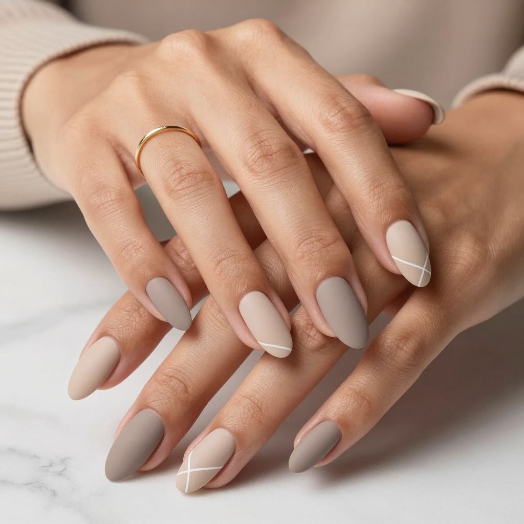 Minimalist Matte Neutrals Press On Nails
