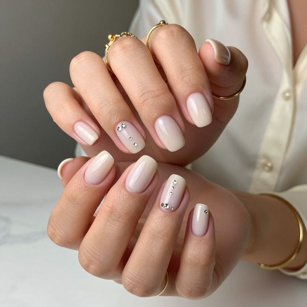 Minimalist Nude with Tiny Gems