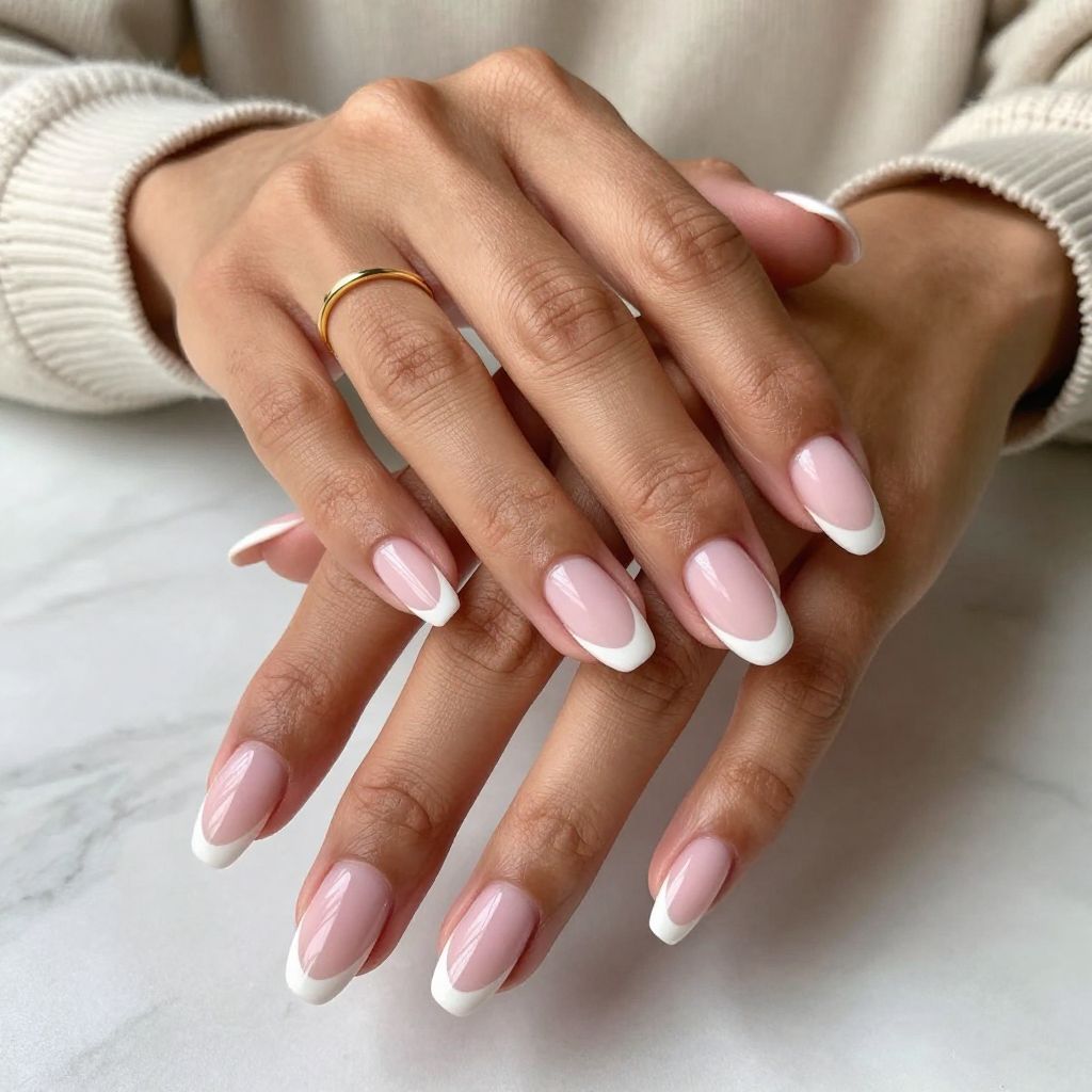 Soft Pink French with a Twist