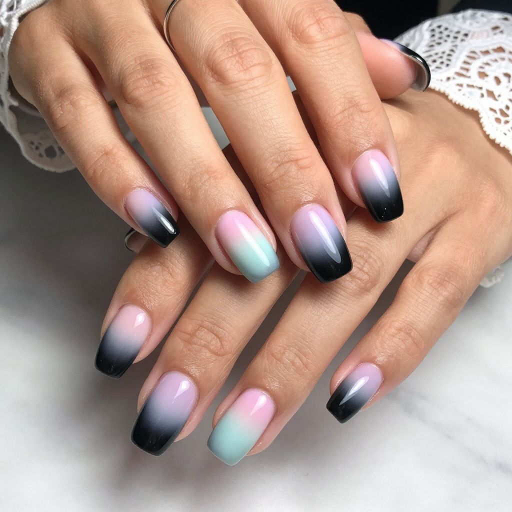Black Pastel Ombre