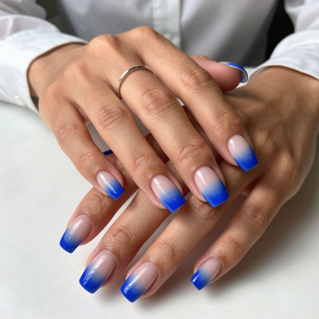 Cobalt French Fade
