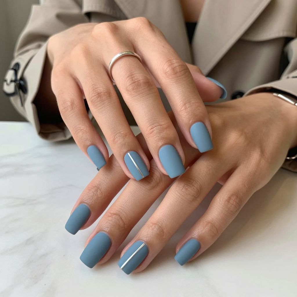 Slate Blue Matte Squares