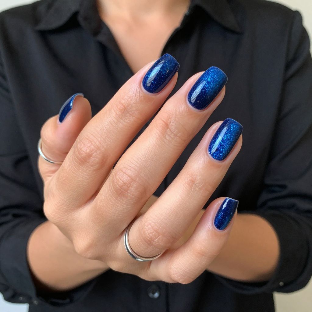 Blue Glitter Fade