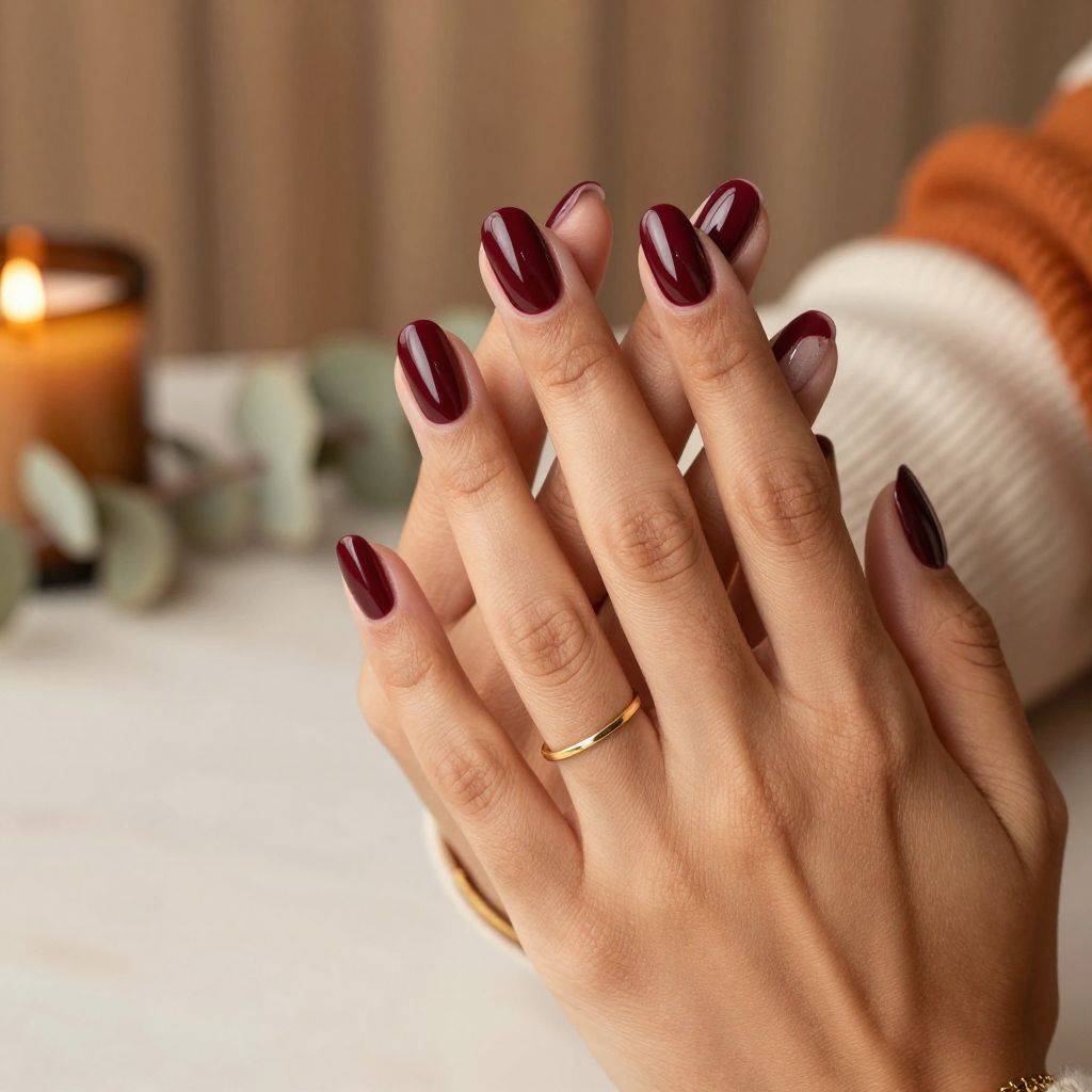Glossy Deep Burgundy Simplicity