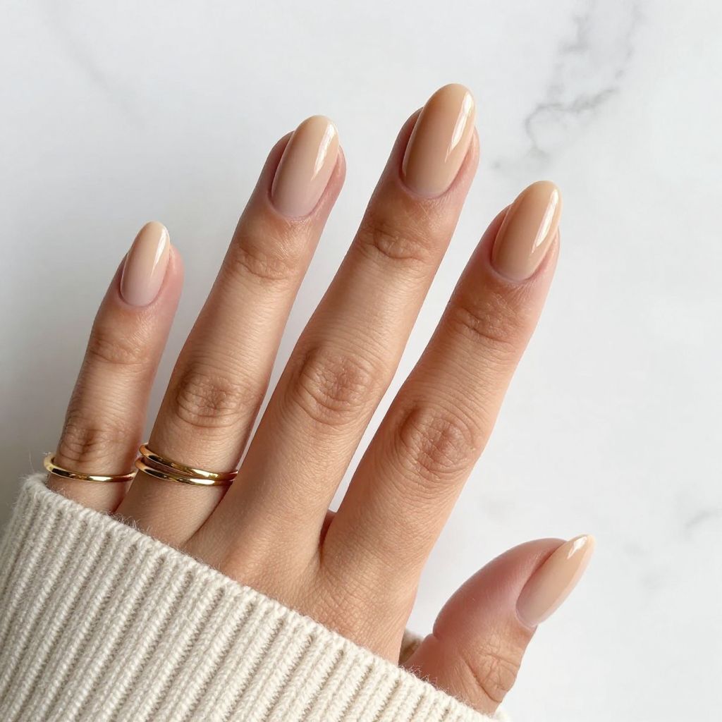 Beige Brown Gradient with Negative Space