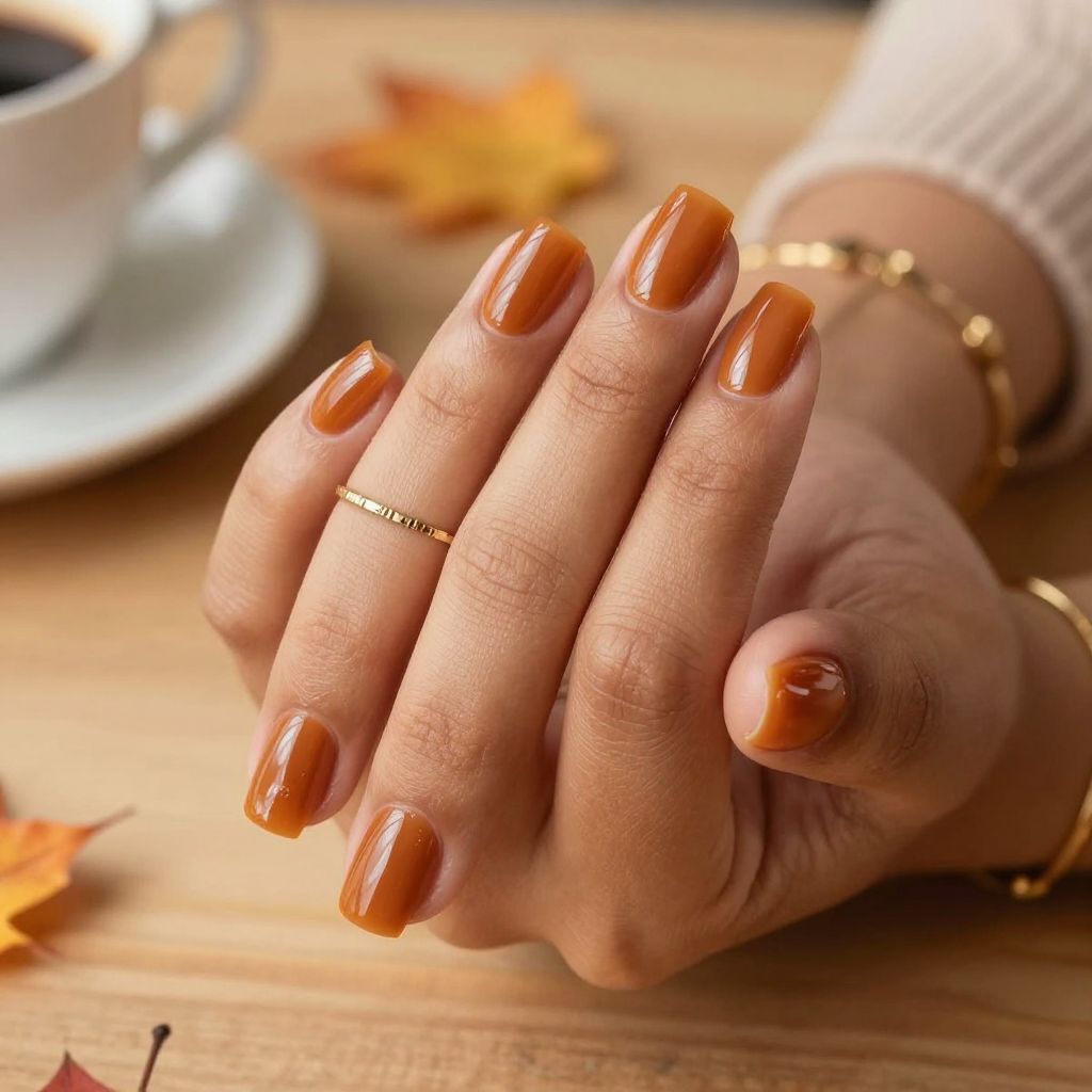Burnt Sienna Jelly Nails