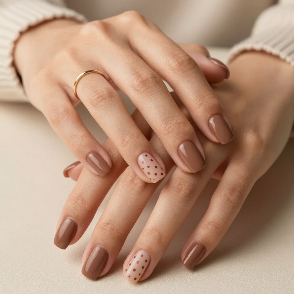 Sepia-Toned Minimalist Dots