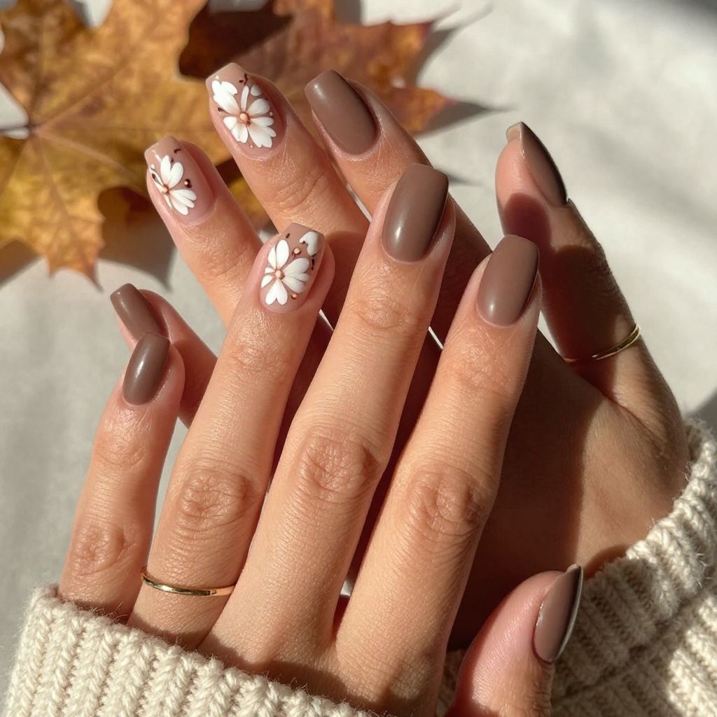 Sienna Earth Tone Matte with Floral Detail