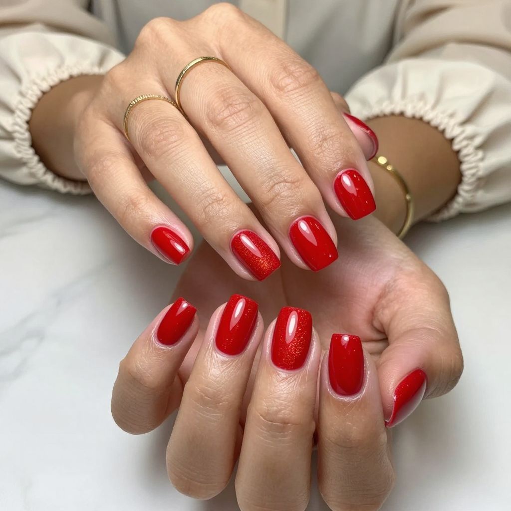 Bright Red Classic Glam