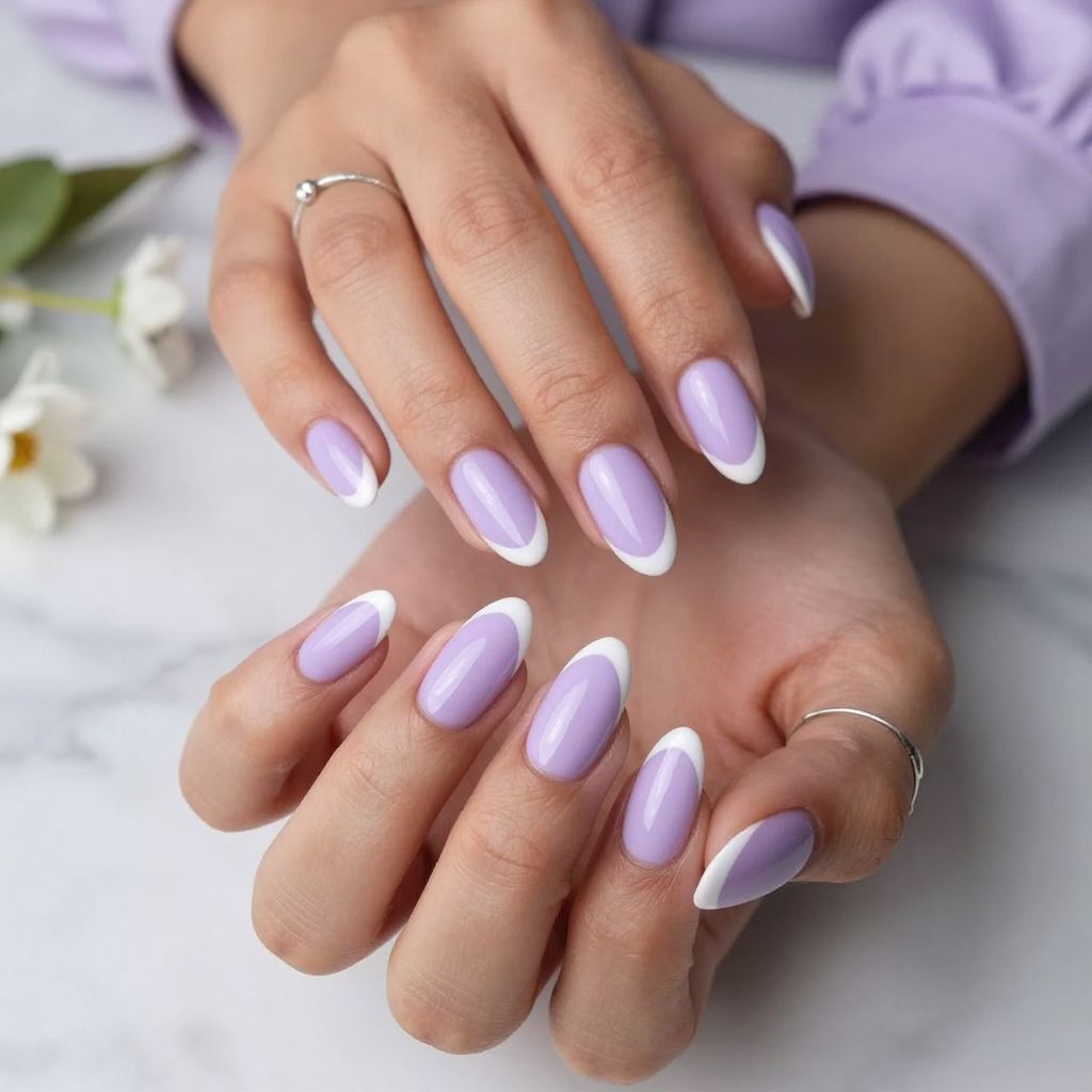 Soft Lilac with White Tips