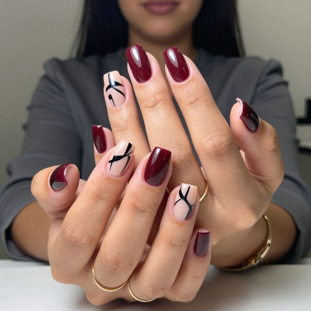 Burgundy Geometry Play