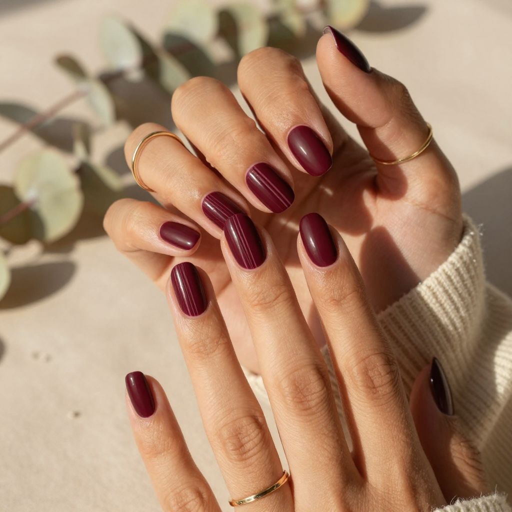 Burgundy Matte with Glossy Stripes