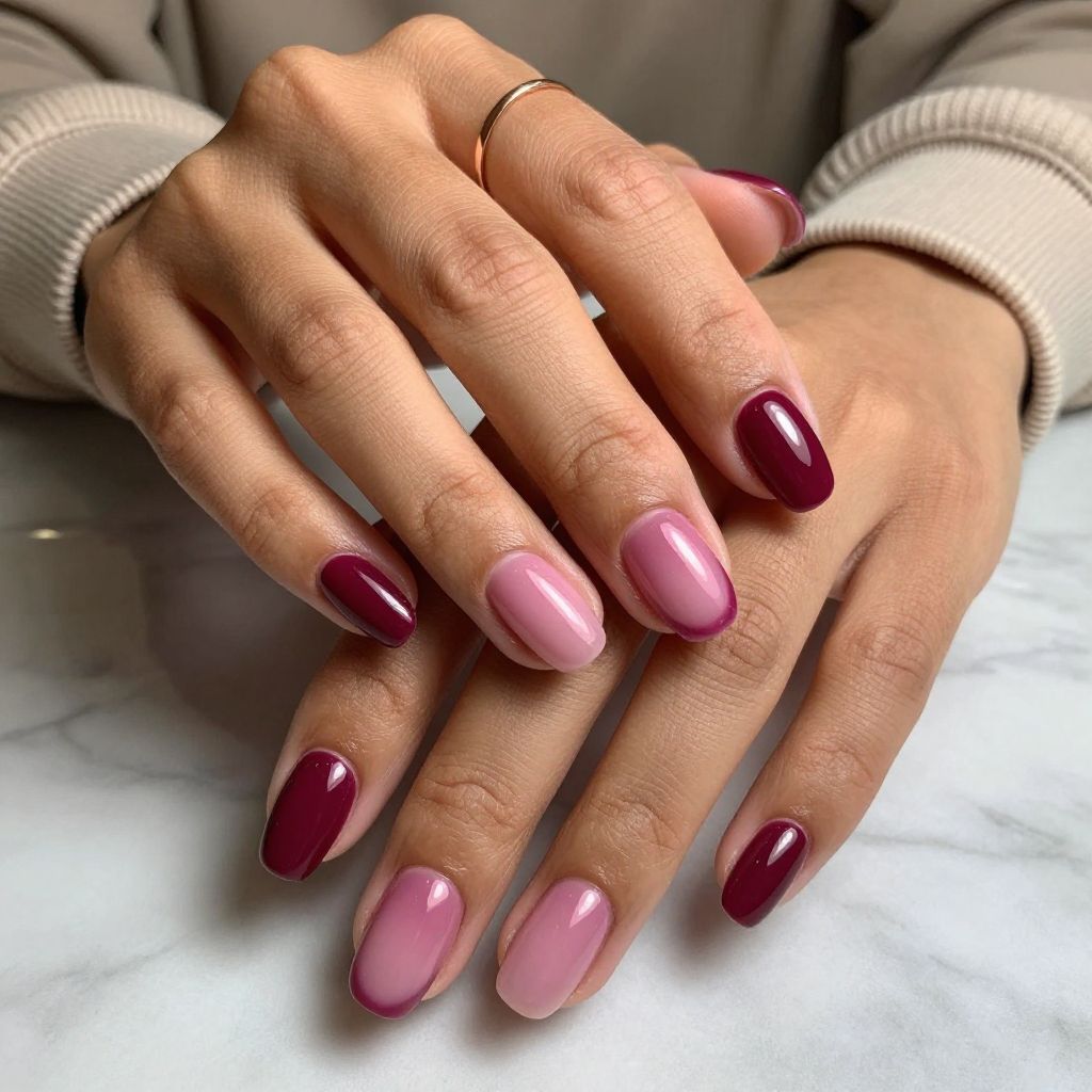 Ombre Burgundy Fade