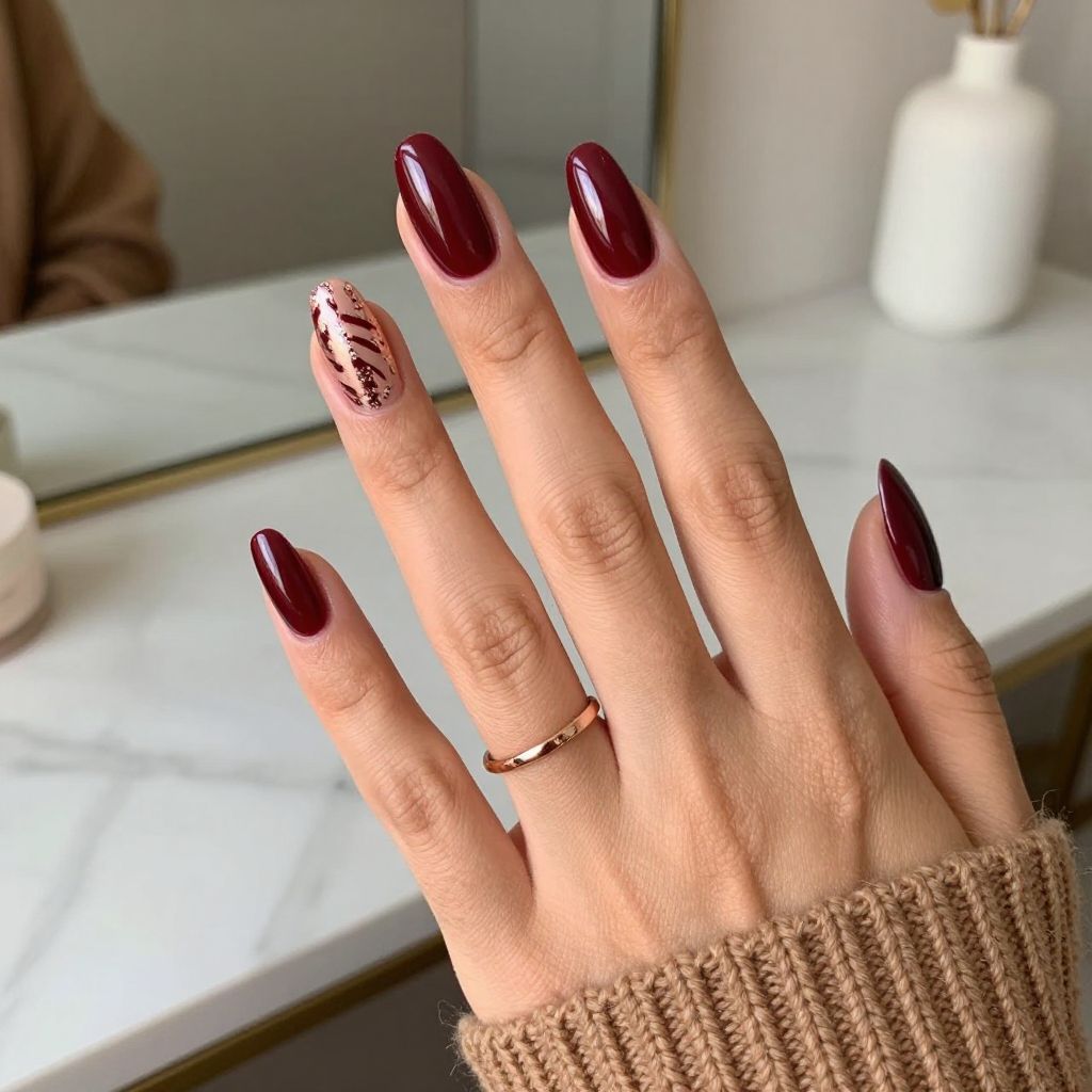 Burgundy & Rose Gold Chic