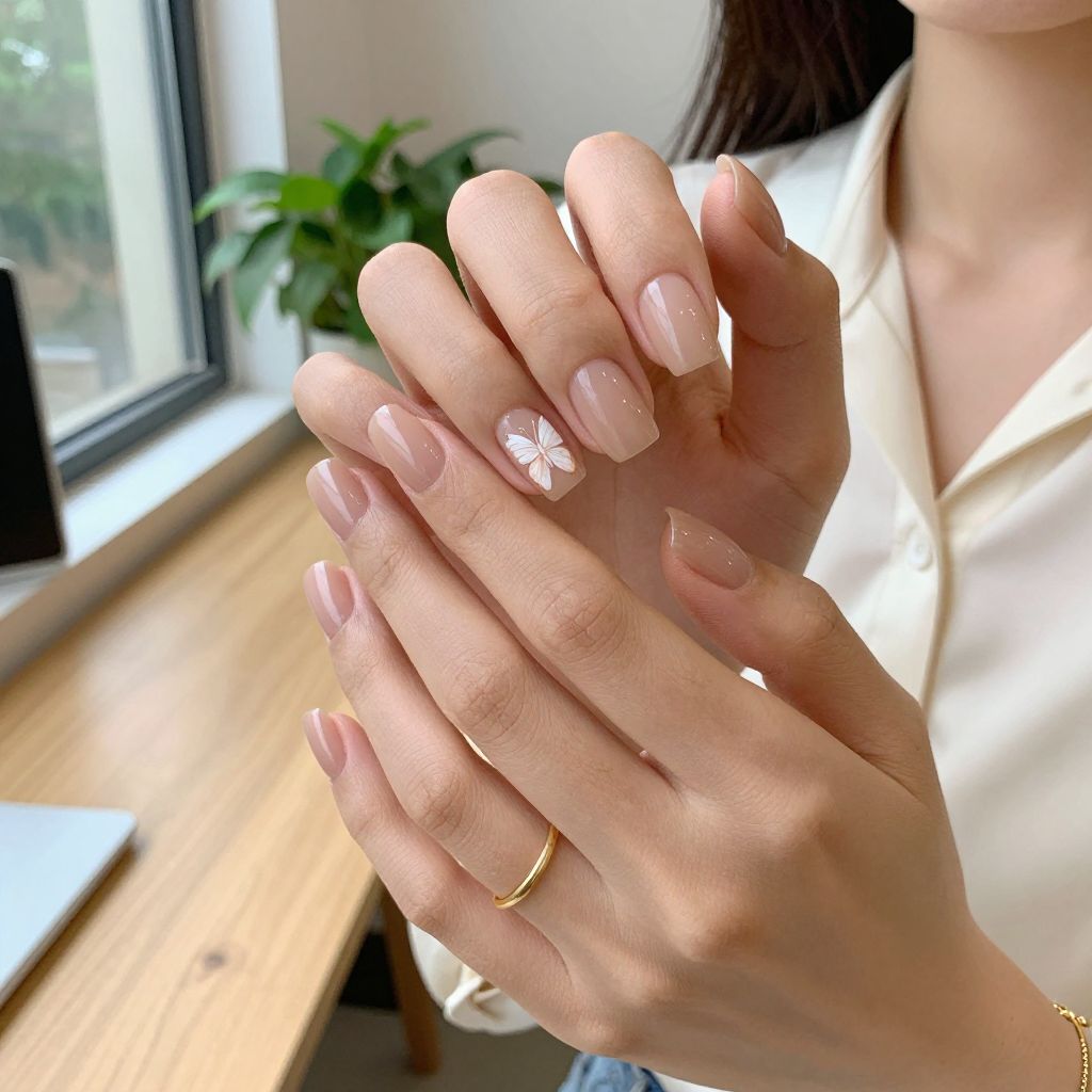 Subtle Sheer Butterfly Accents