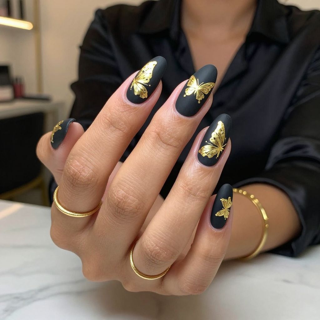 Metallic Butterfly Elegance