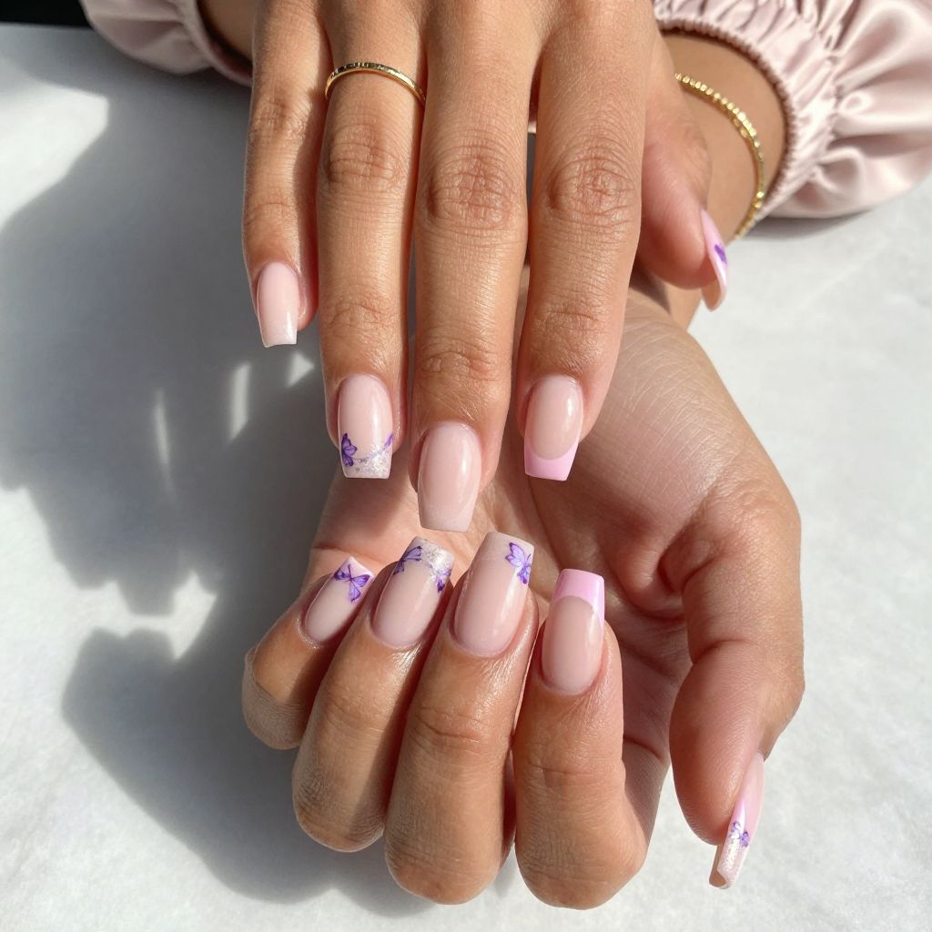 French Ombré Butterfly Chic