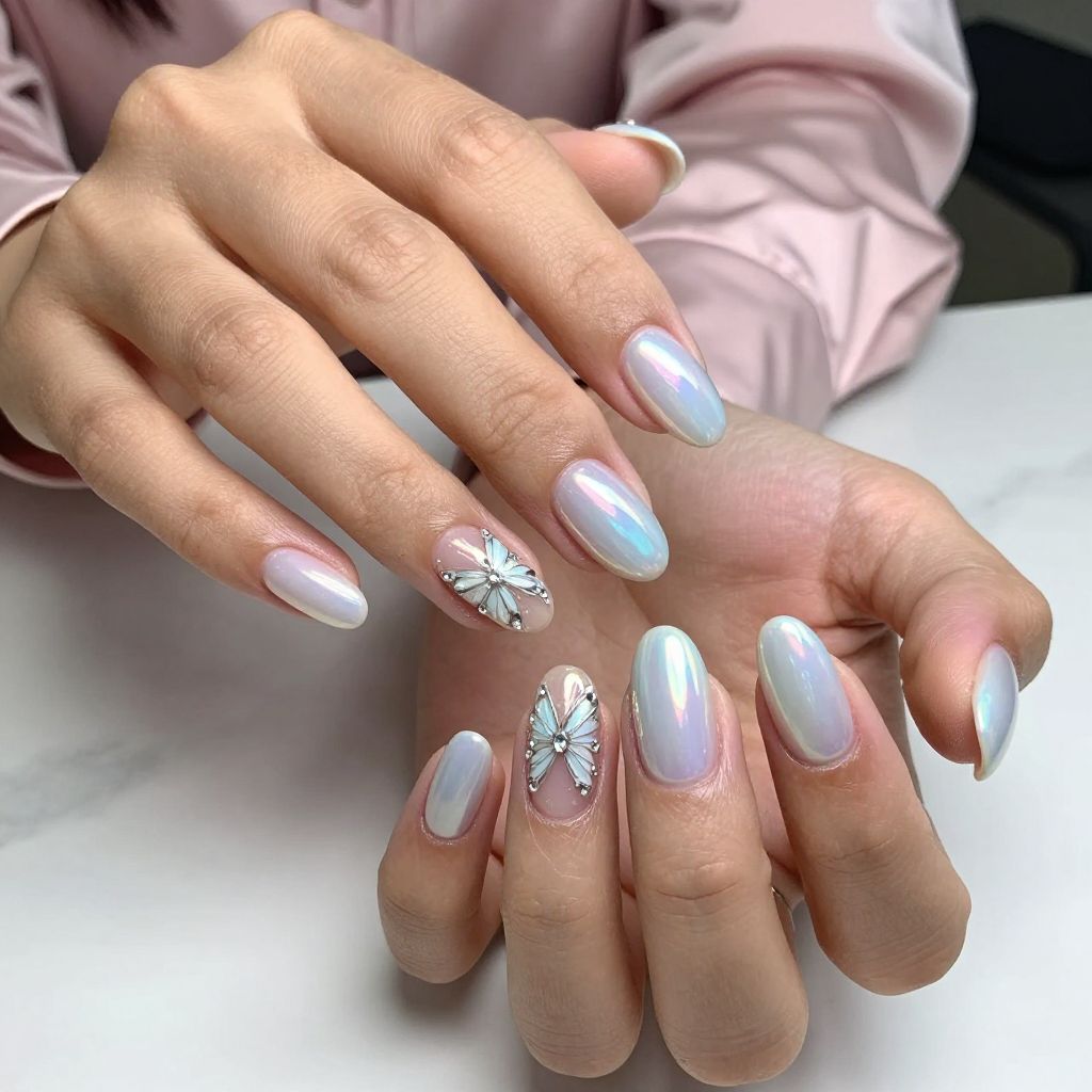 Iridescent Butterfly Crystal Glam