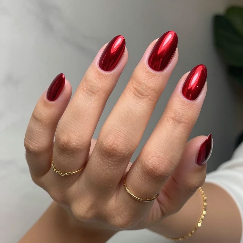 Cherry Red Chrome Effect