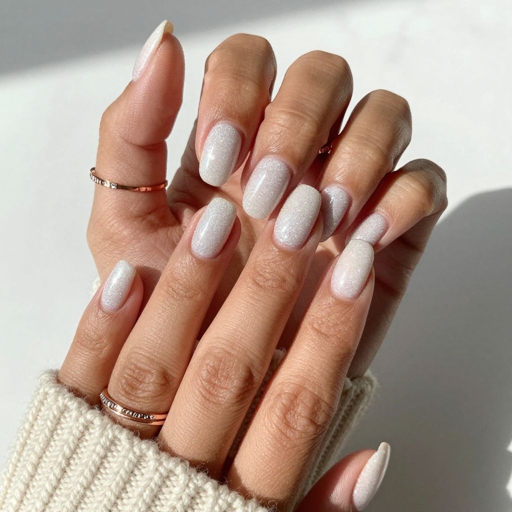 White Glitter French Revamp