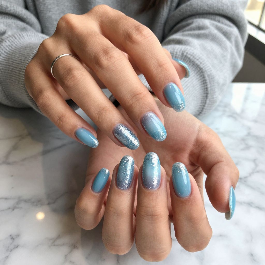 Icy Blue Glitter Frost