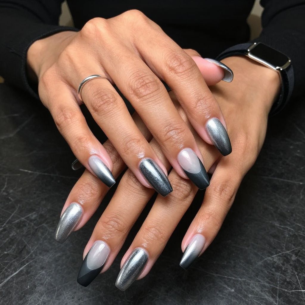 Subdued Chrome with Matte Black Tips