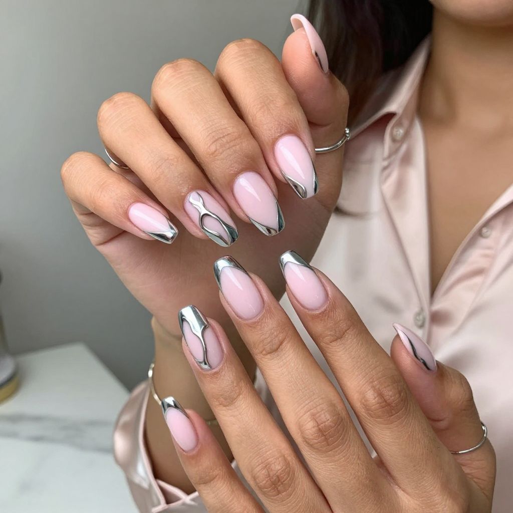 Abstract Chrome Tip Art