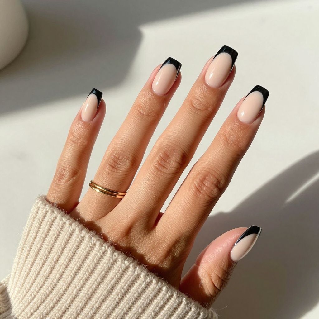 Bold Black Chrome Tips