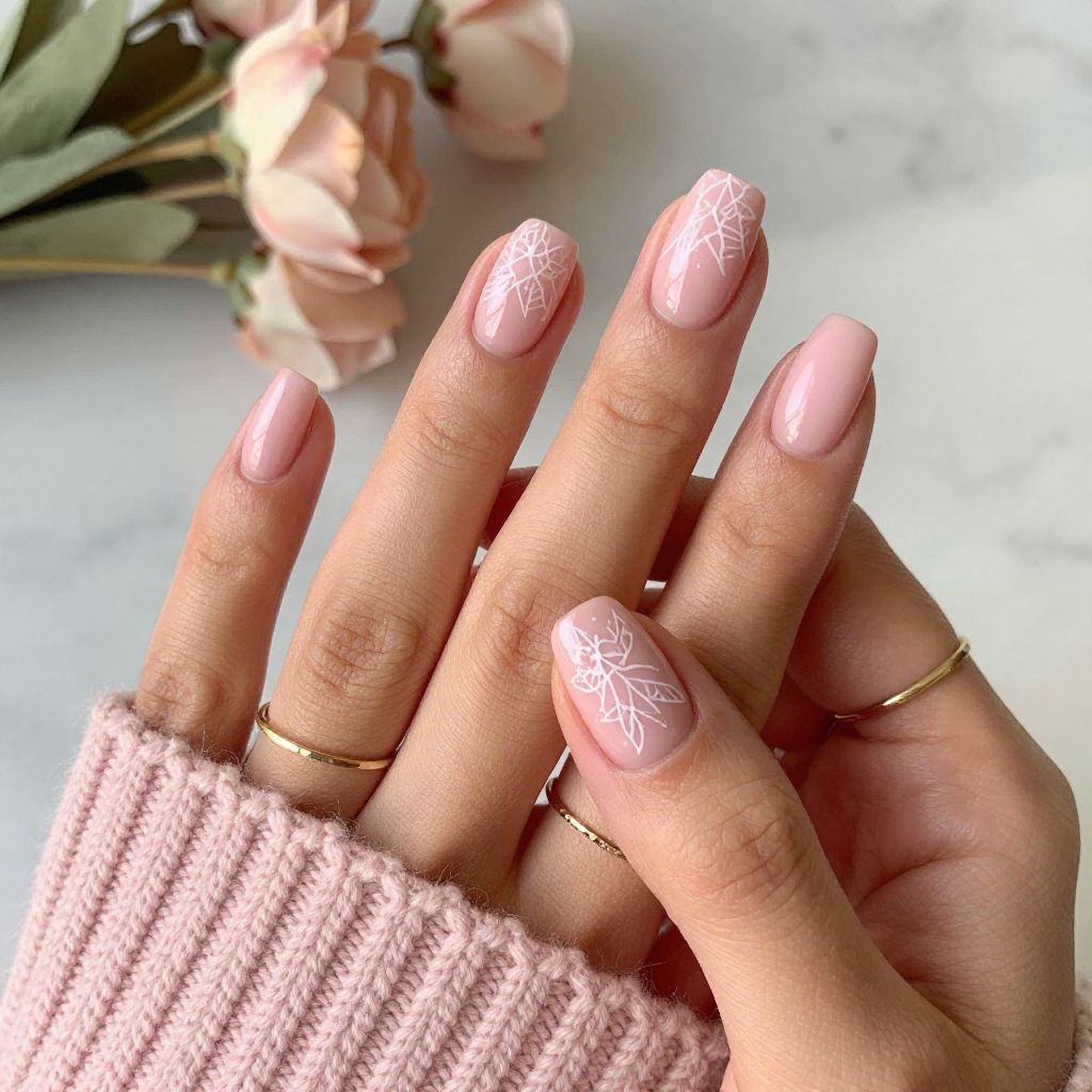 Soft Pink with Subtle Lace Detail