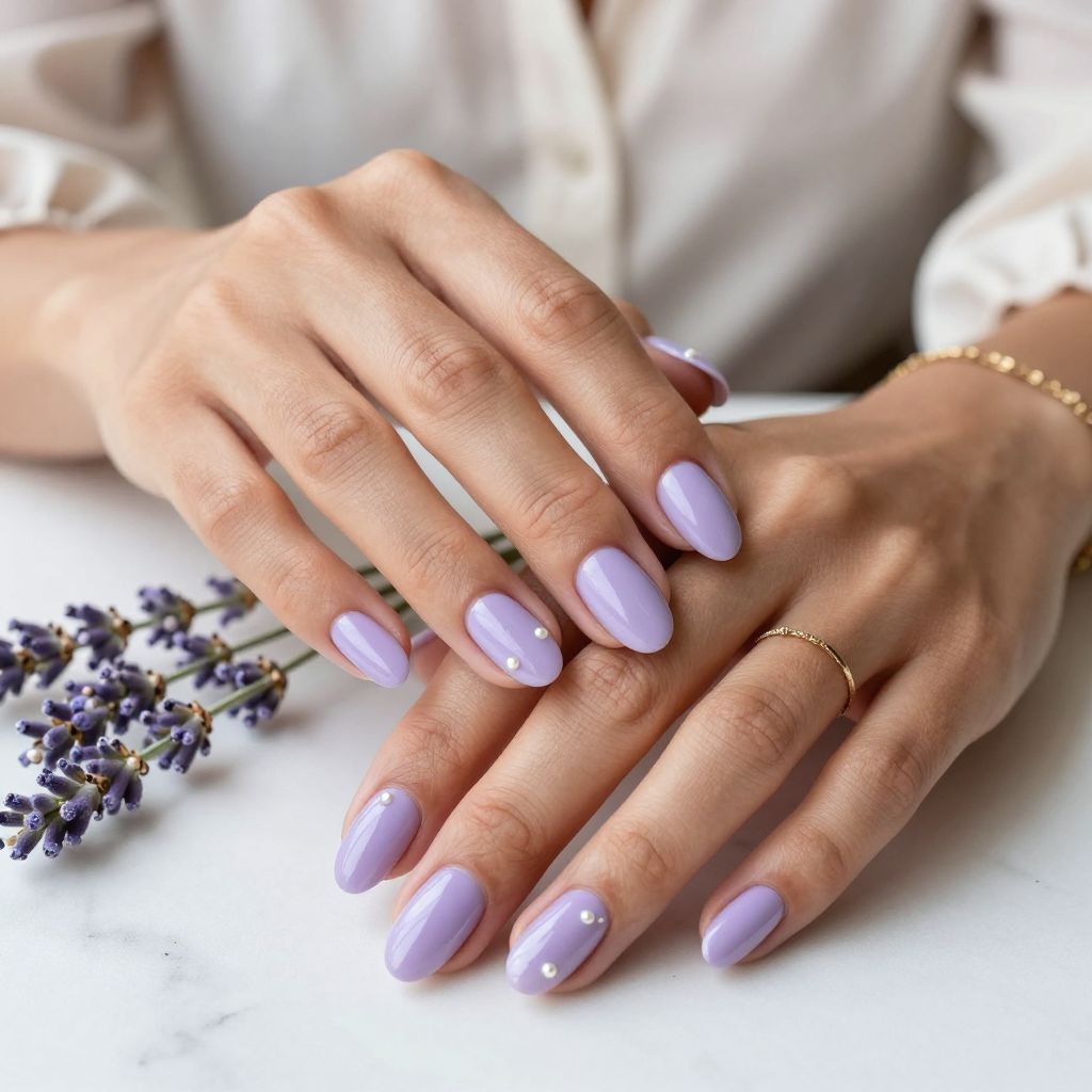 Sweet Lavender with Pearl Accents