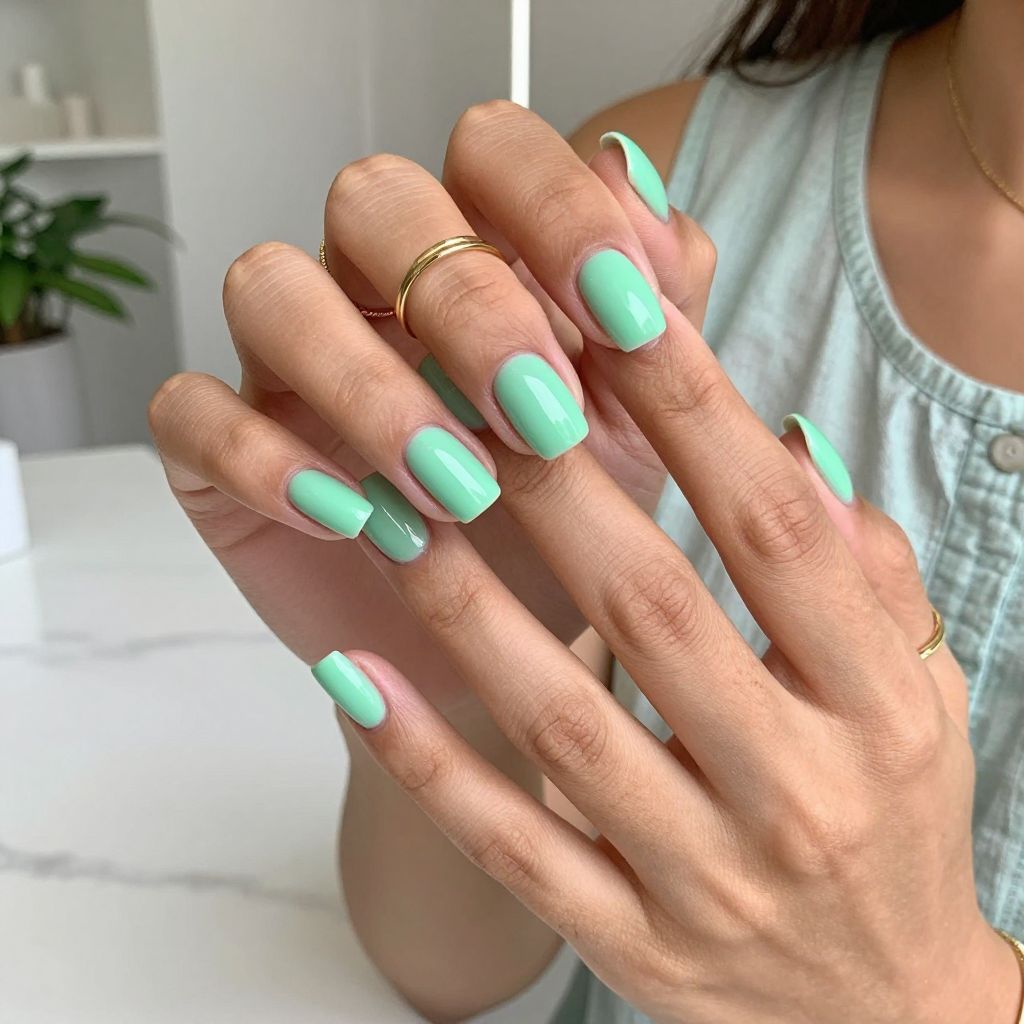 Mint Green Snappy Squares