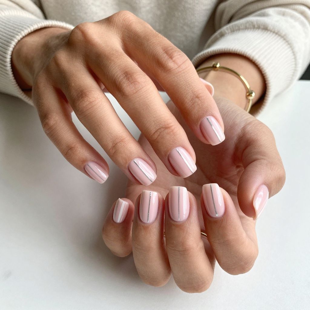 Subtle Stripes on Blush Pink