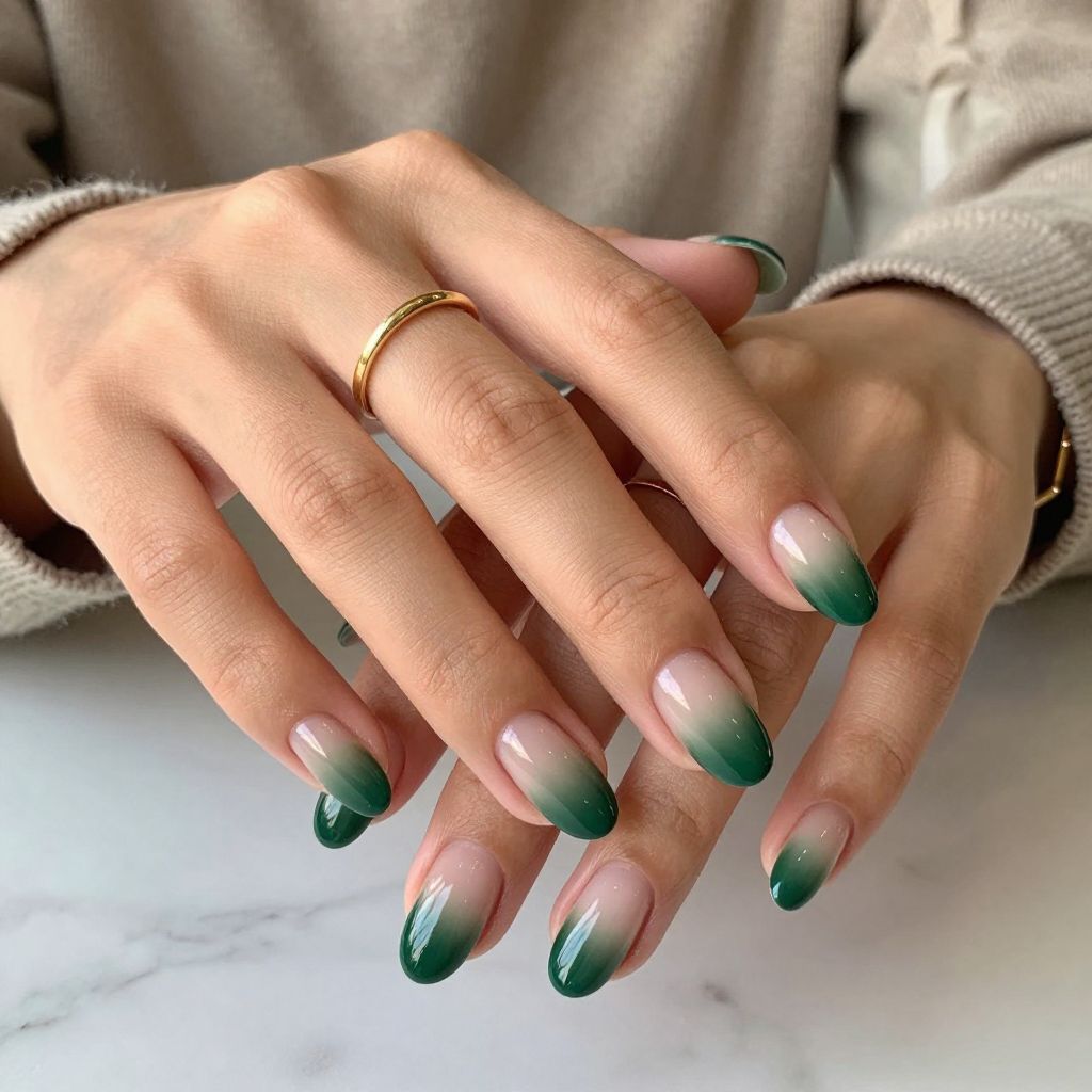 Dark Green French Fade