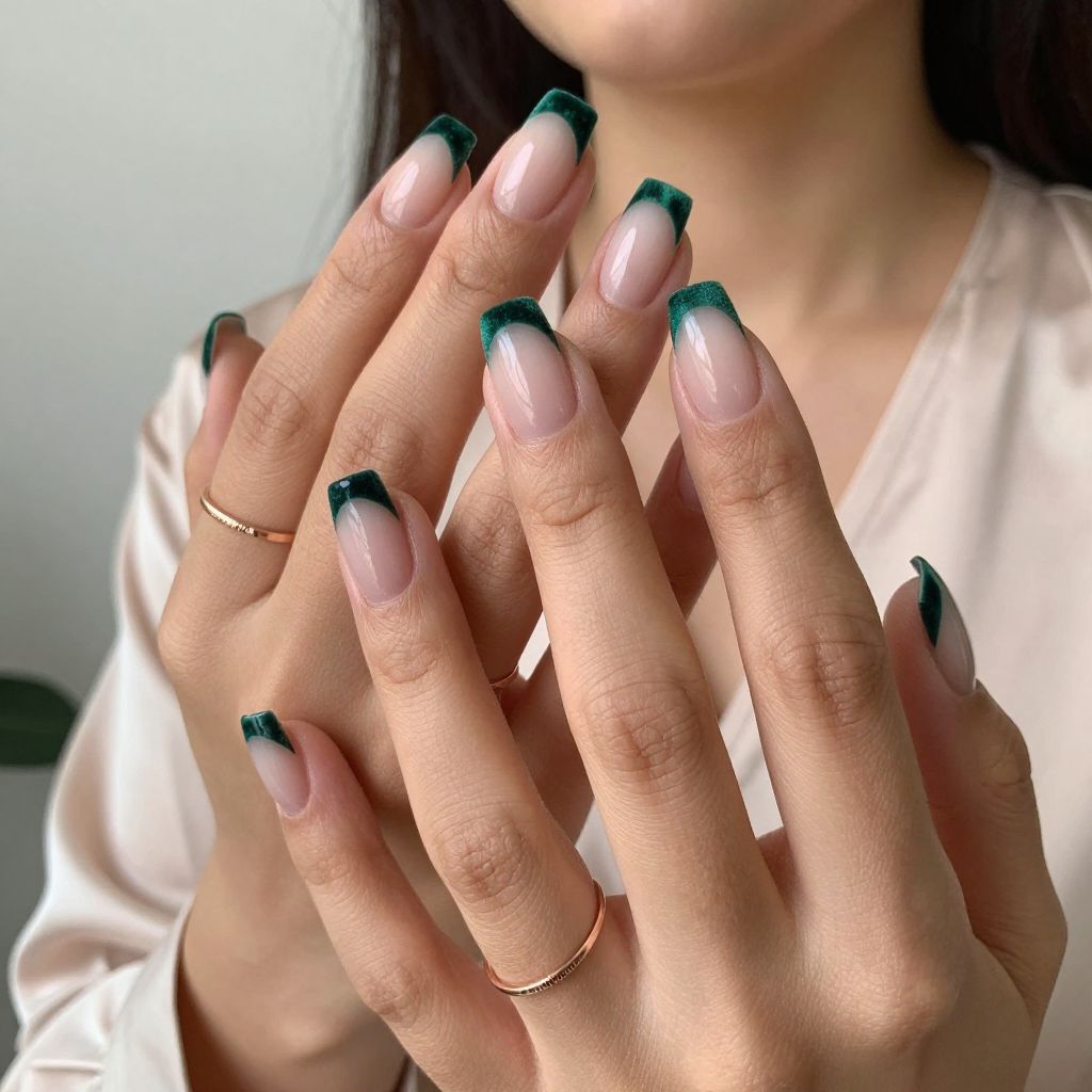 Velvet Emerald Tips