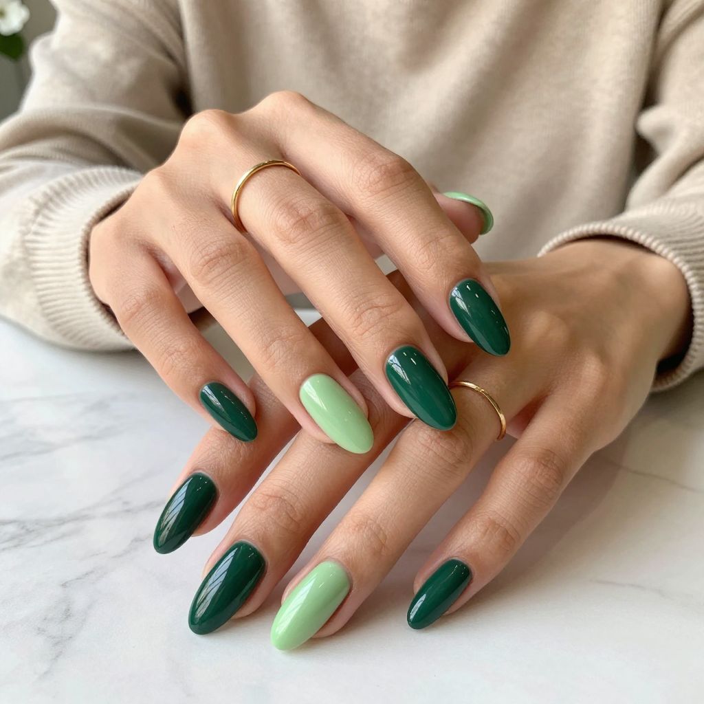 Deep Green Ombre Glow