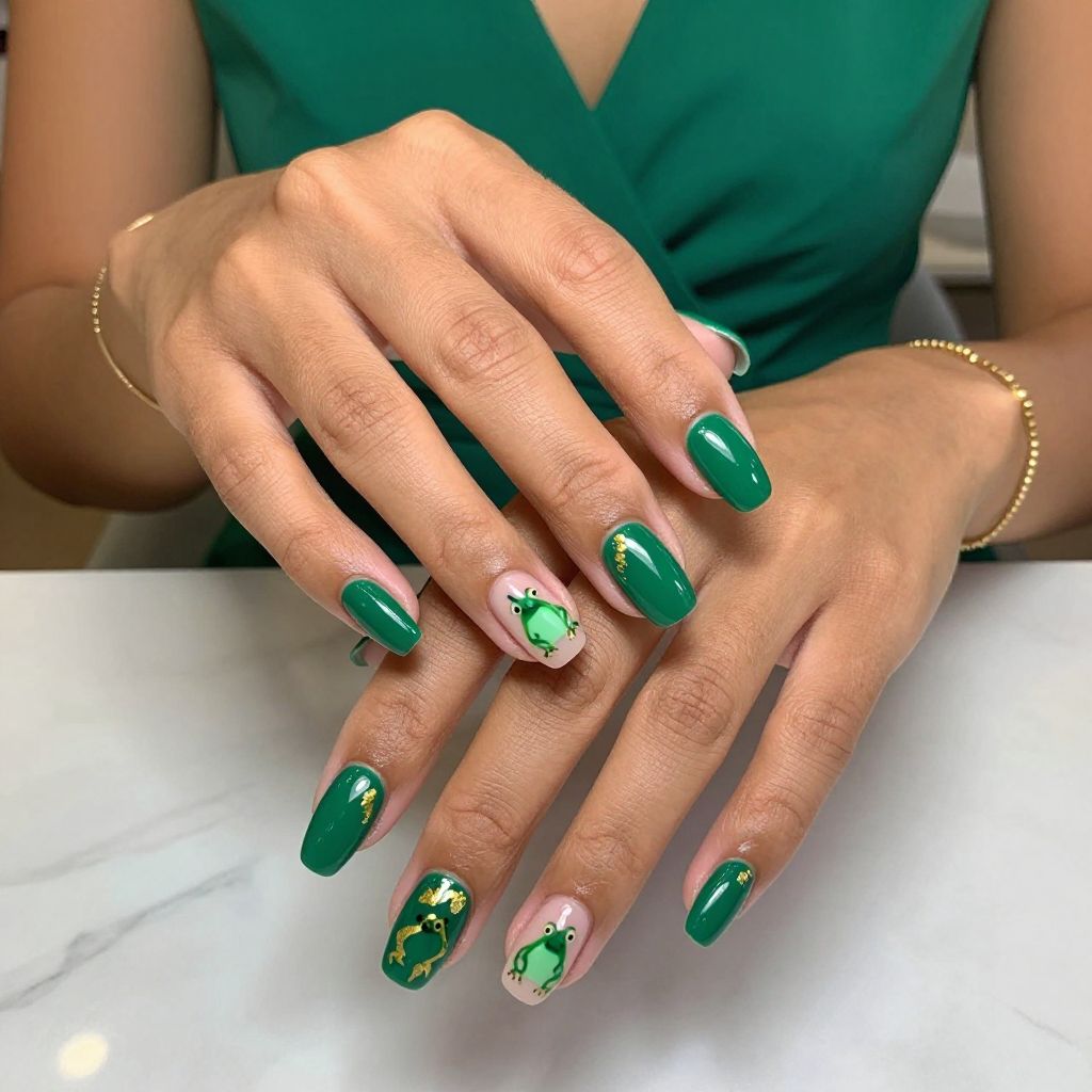 Tiana’s Bayou Glow nails