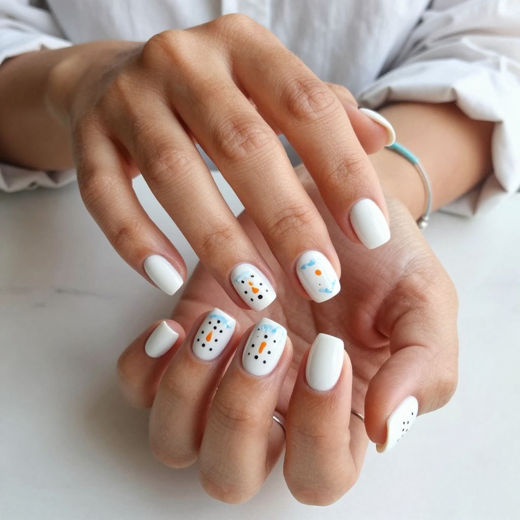 Olaf’s Summer Chill nails