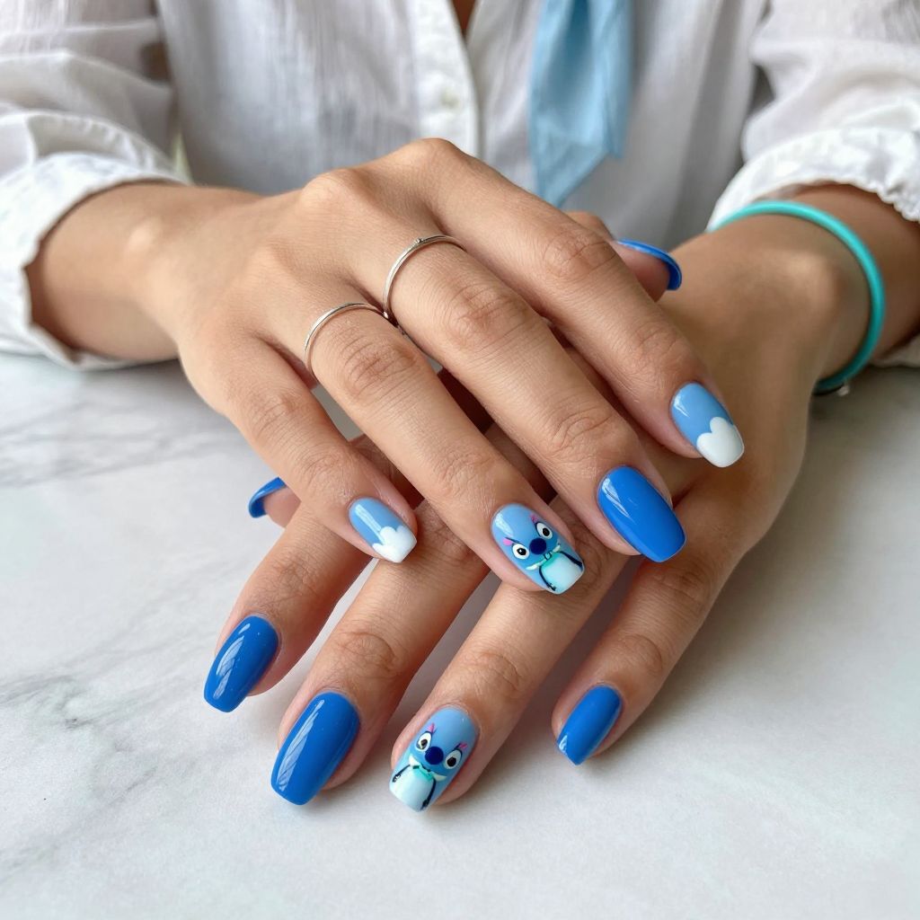 Stitch’s Ocean Mischief nails