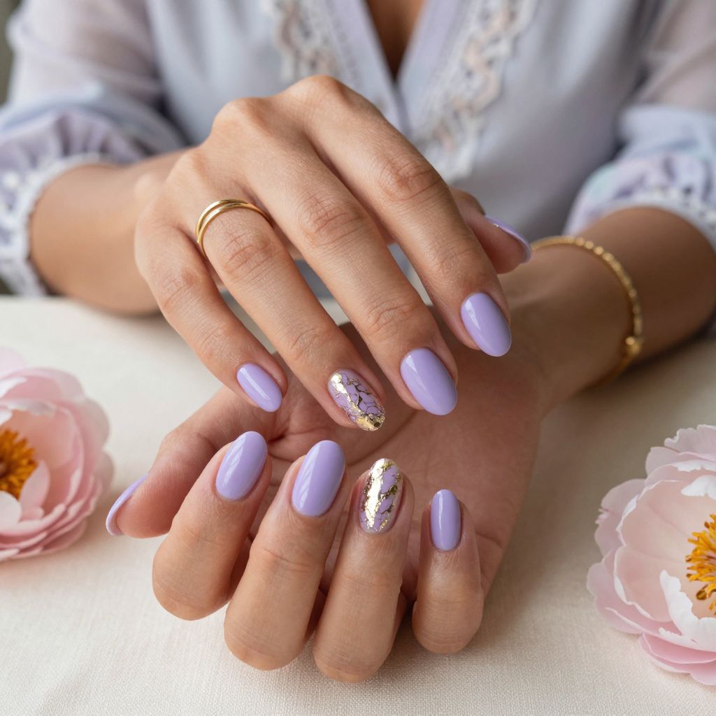 Rapunzel’s Lavender Locks nails