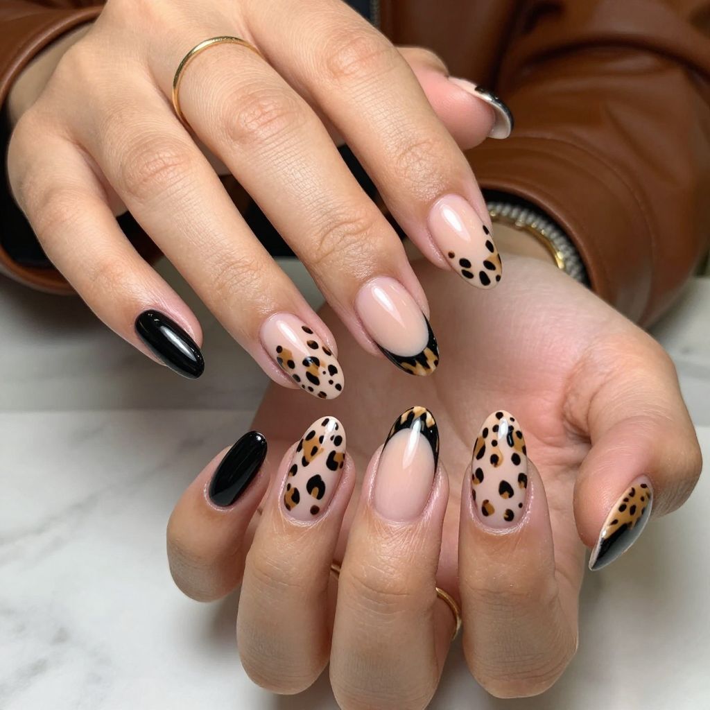 Leopard Print Duck Nails