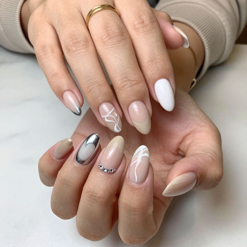 Mixed Texture Duck Nails