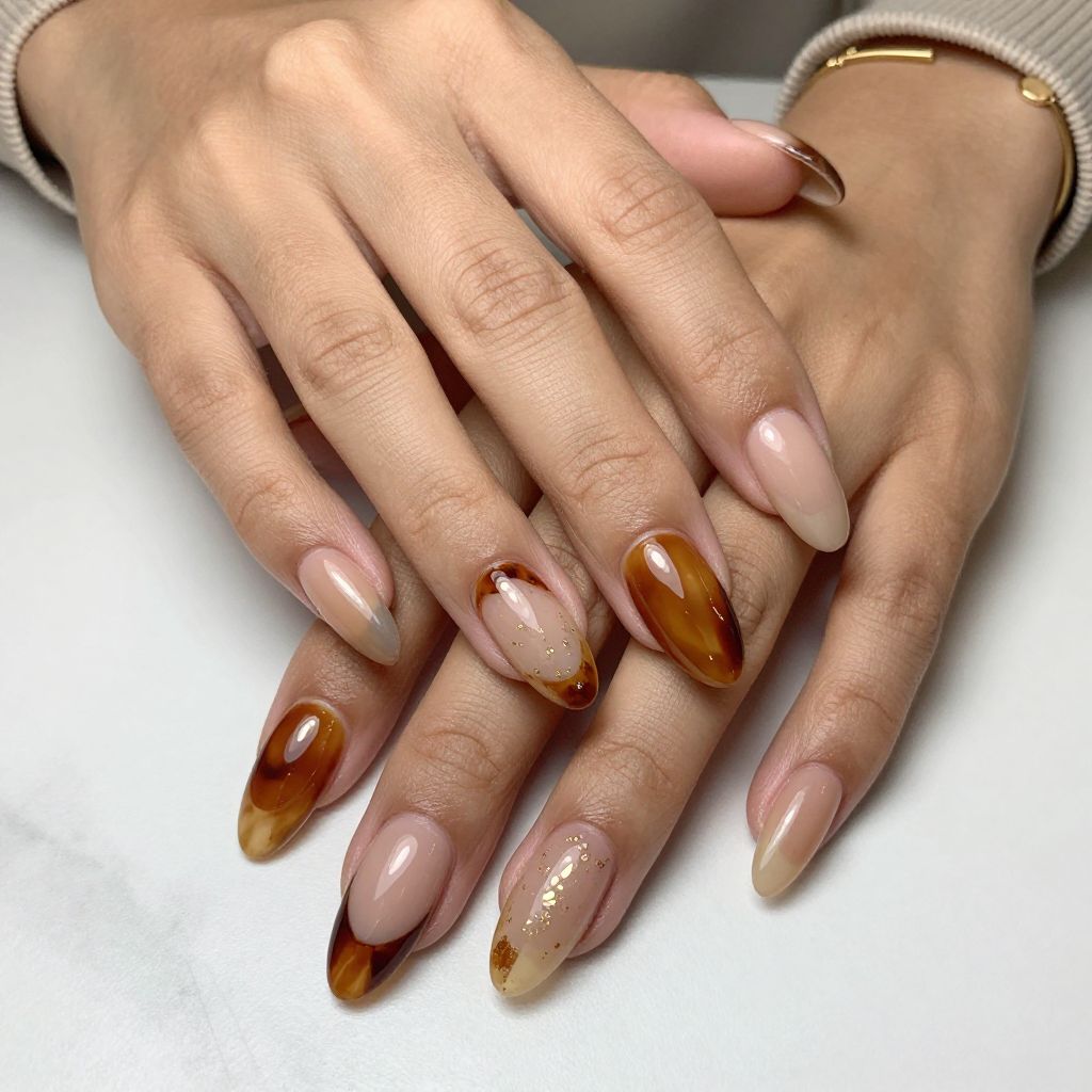 Tortoiseshell Duck Nails