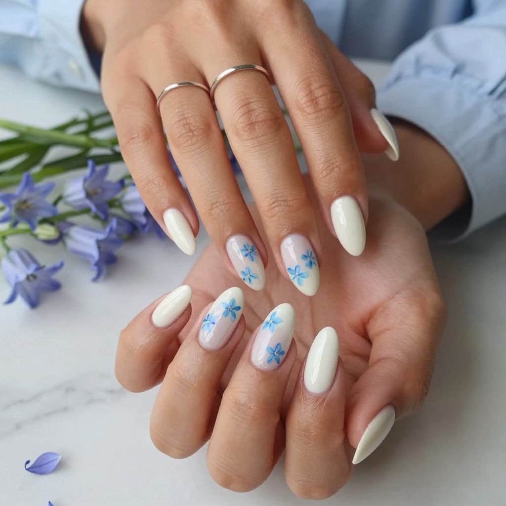 Bluebell Field Accent Nails