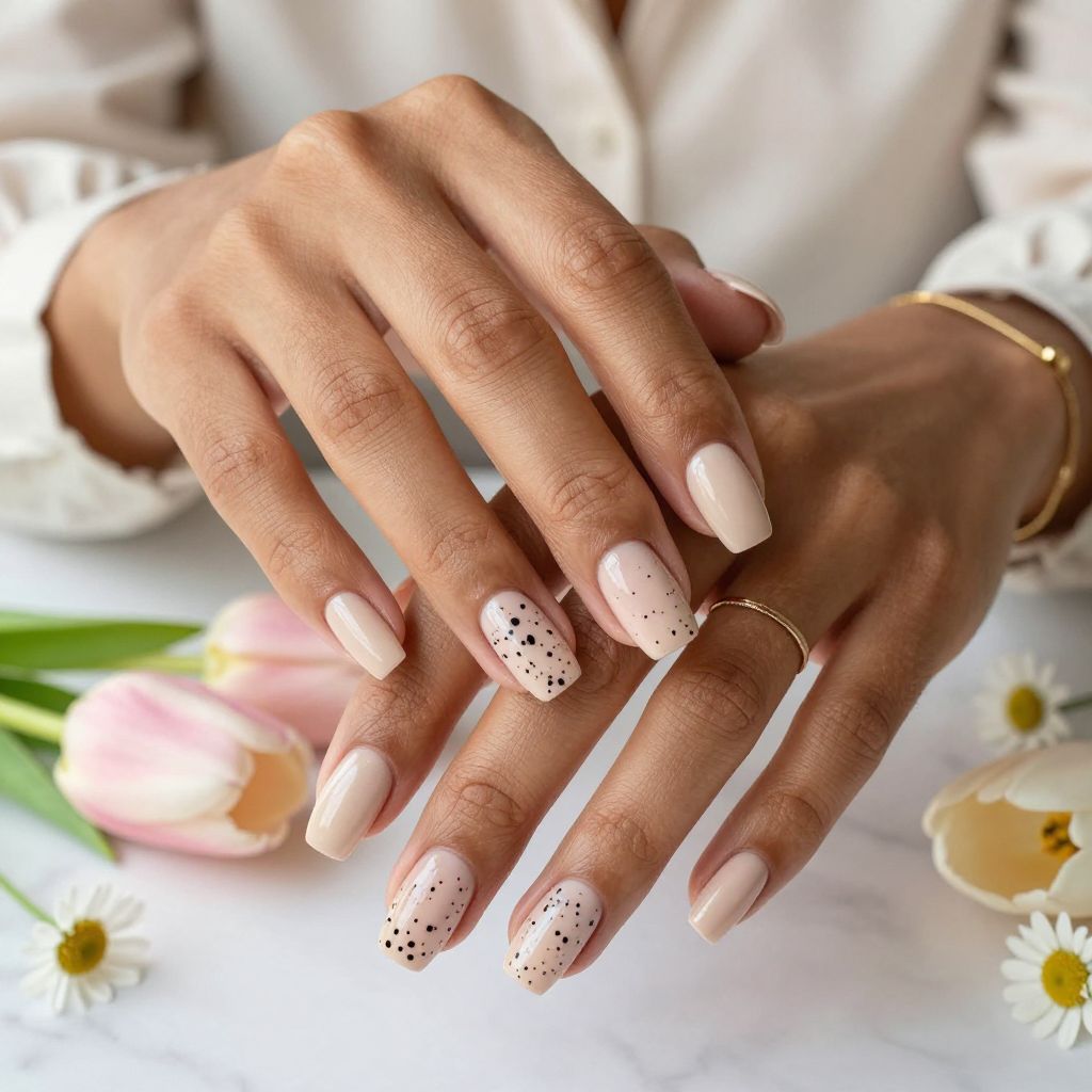 Speckled Egg Inspired Nails